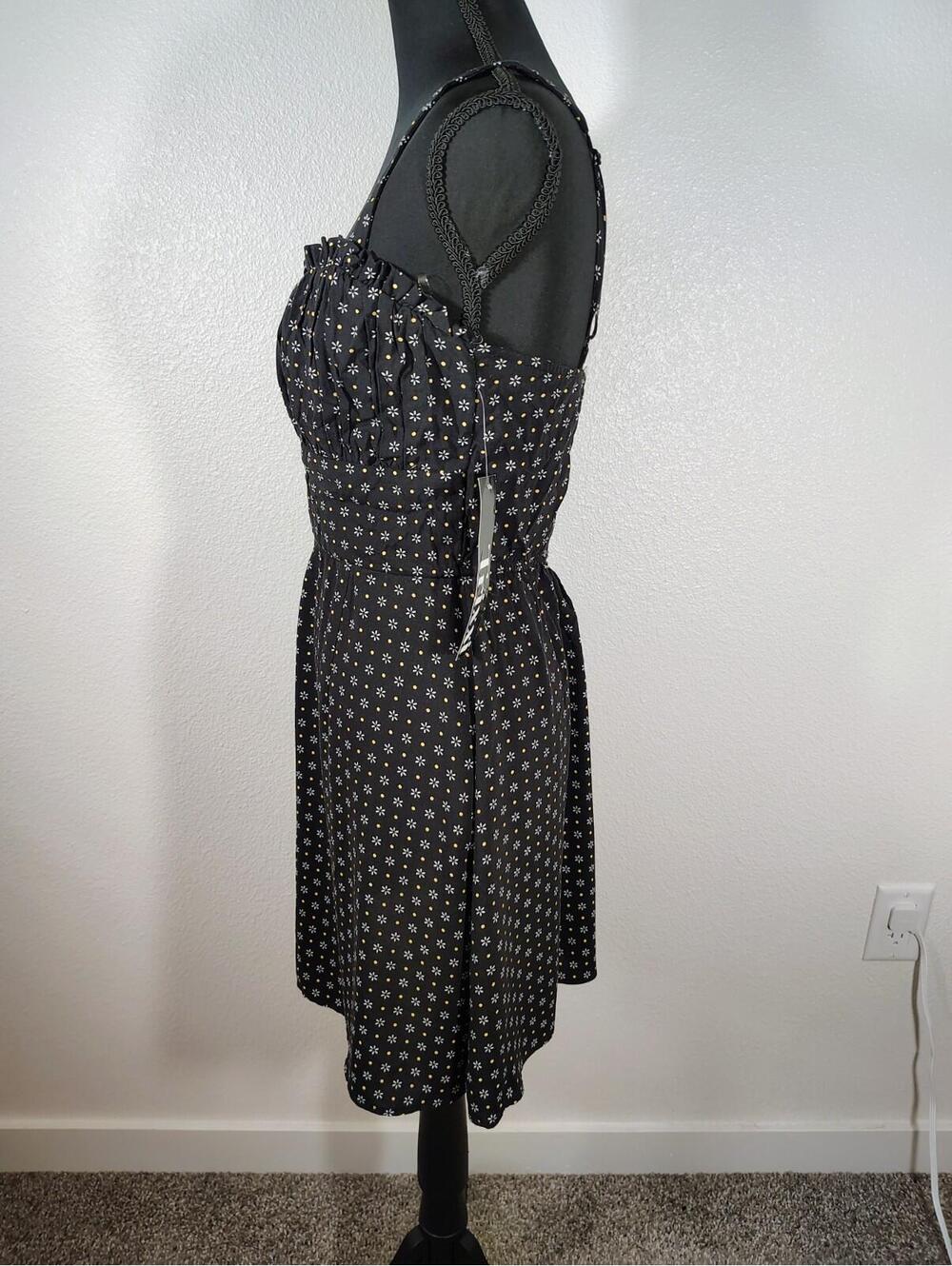 Trixxi NWT Womens Black Floral Dress Sz S Spagetti Strap Stretch Classy - Picture 3 of 7